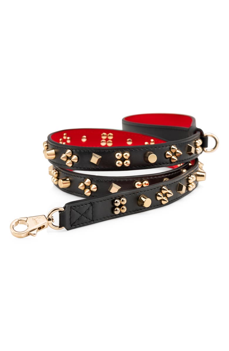 Christian Louboutin Medium Cara Loubileash Spike Pet Leash, Main, color, 