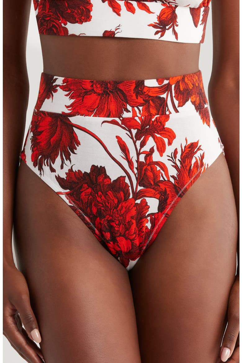 High Waist Lounge Briefs, Main, color, CHIPPENDALE FLORAL