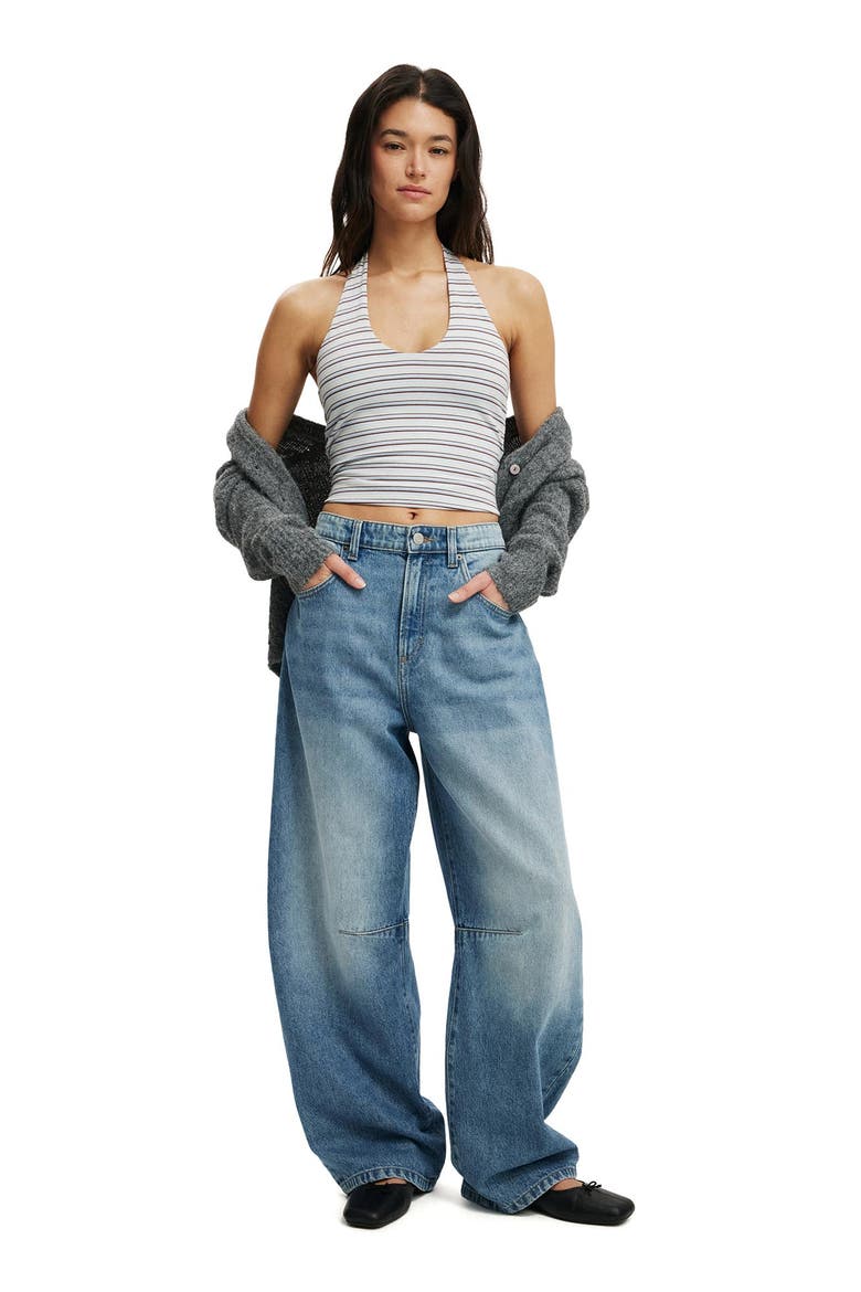Women's Barrel Jean, Alternate, color, Eve Blue