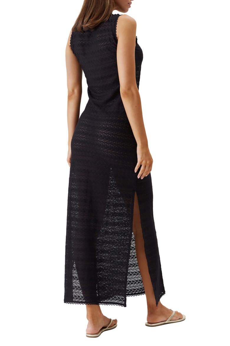 Maddie Cover-Up Maxi Dress, Alternate, color, BLACK