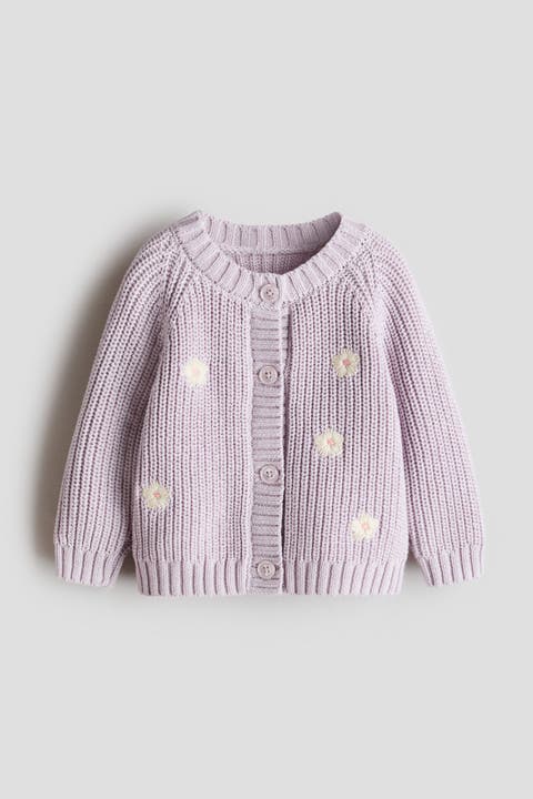 Embroidered-detail Cotton Cardigan