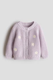 H&M Embroidered-detail Cotton Cardigan