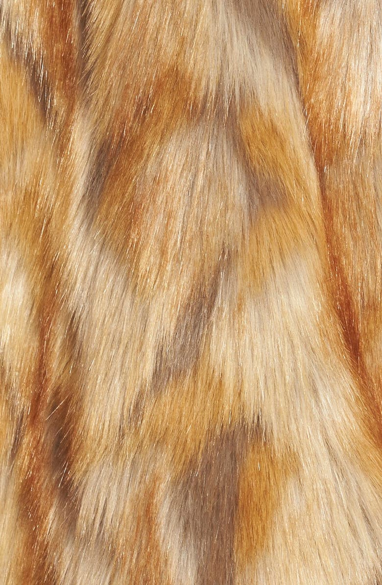 Bernardo Retro Patchwork Faux Fur Vest, Alternate, color, 