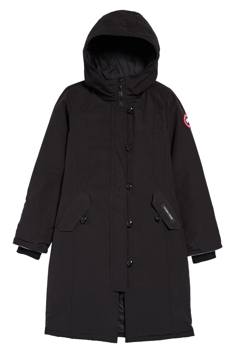 Brittania 625 Fill Power Down Parka, Main, color, BLACK