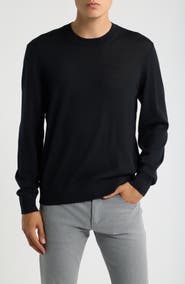 BOSS H-Leno Virgin Wool Crewneck Sweater