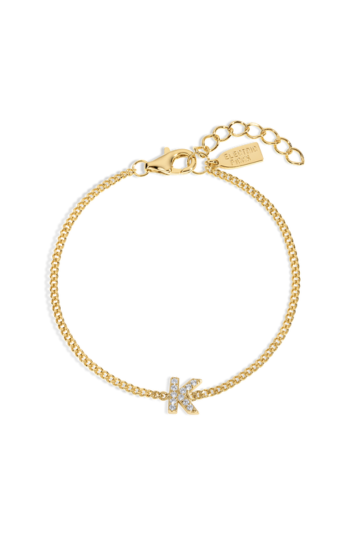 Electric Picks Initial Bracelet in Gold - K 