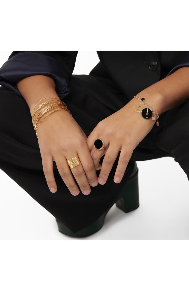 ginette ny Circles Bangle 3 Pack, Alternate, color, Plain Gold