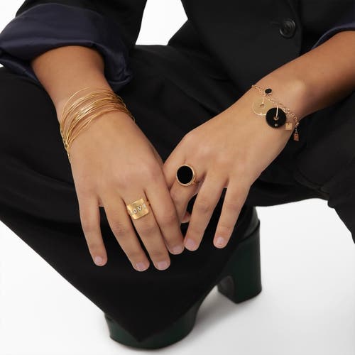 Ginette Ny Circles Bangle 3 Pack In Gold