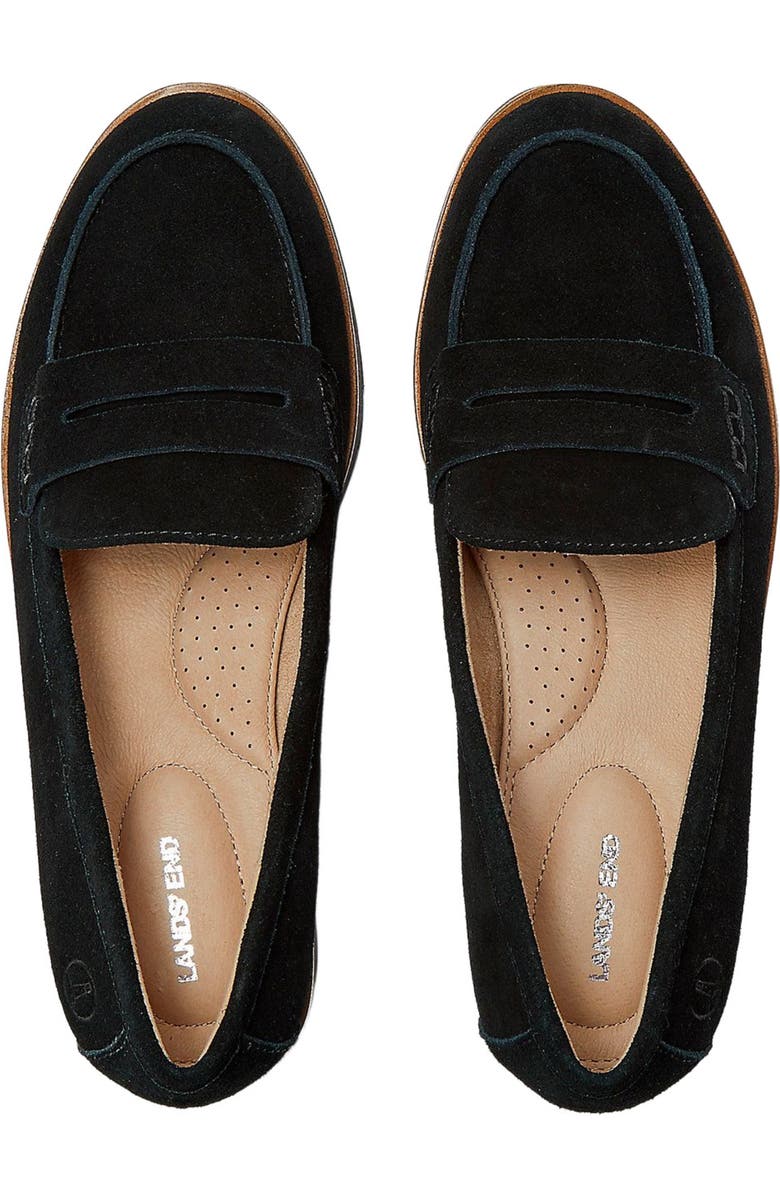 Lands' End Comfort Lug Sole Suede Loafers, Alternate, color,