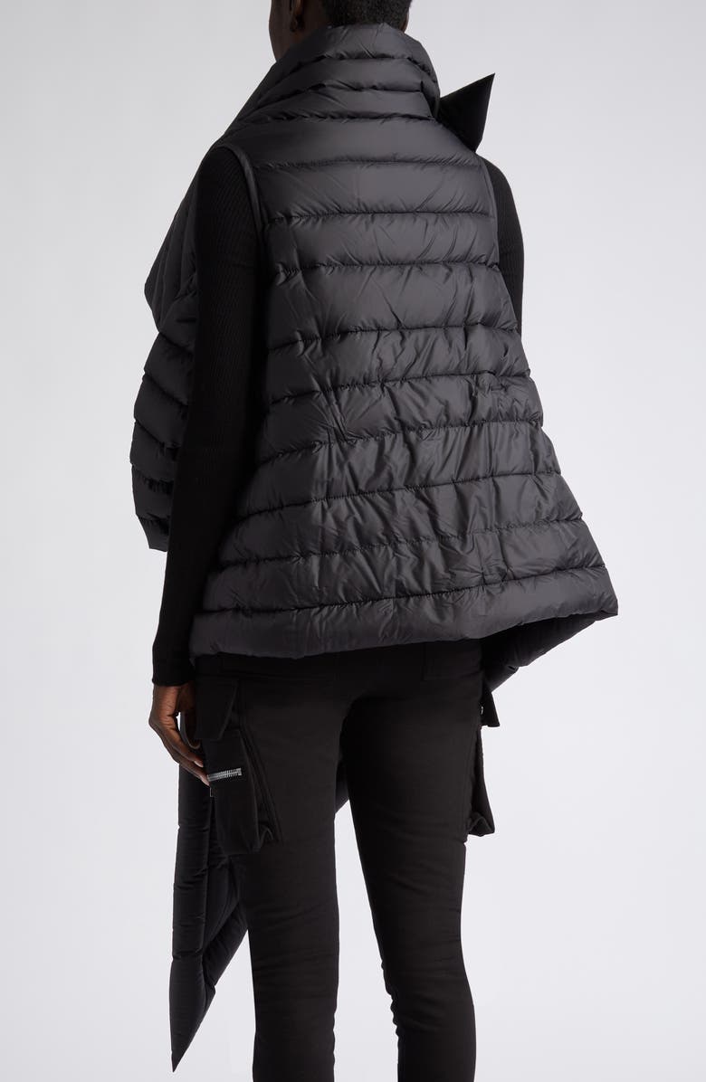 Rick Owens Gleam Scarf Down Puffer Vest, Alternate, color, 