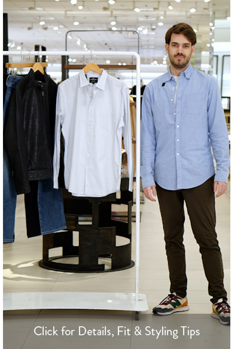 Samson Bay Sports Fit Diamond Print Cotton Button-Up Shirt video