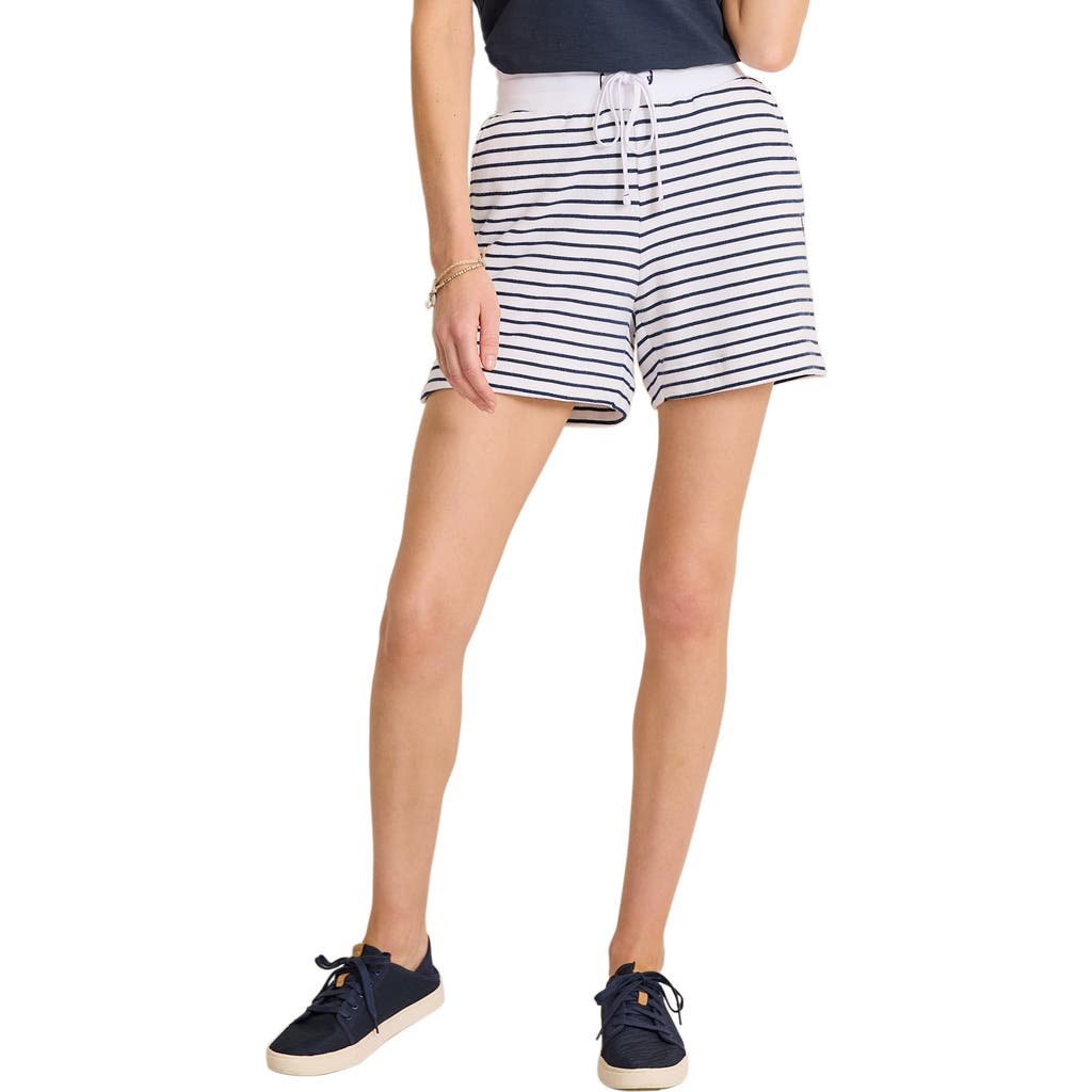 Tommy Bahama Marina Del Mar Stripe Drawstring Shorts In White