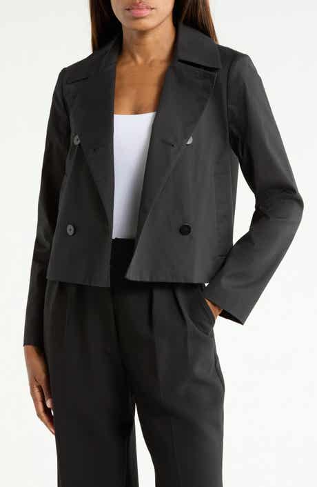 Double Breasted Spread Collar Jacket