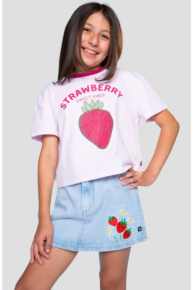 Kids' Washed Drop Shoulder T-Shirt, Alternate, color, PINK STRAWBERRY