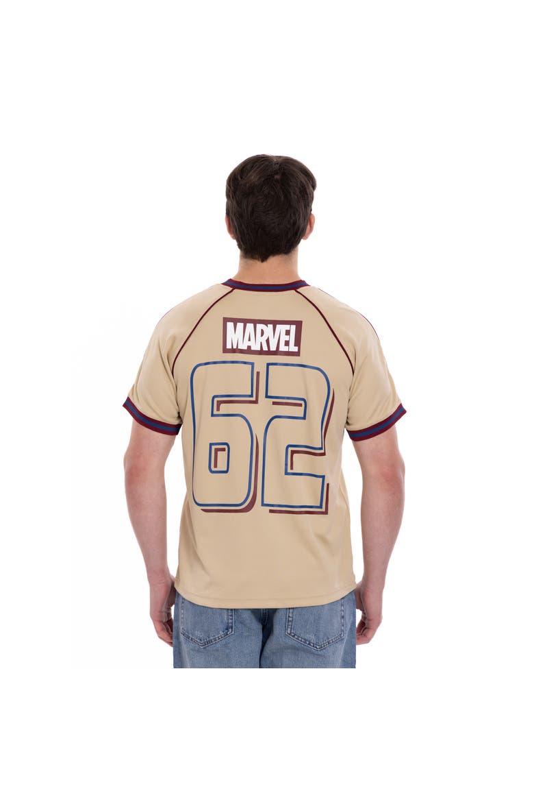 Spider-Man Athletic Jersey Shirt  V-neck T-Shirt, Alternate, color, Khaki Spider Man