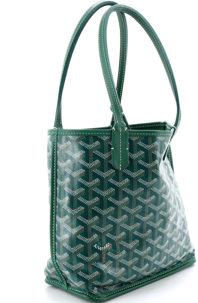 Pre-Owned Goyard Anjou Reversible Tote Coated Canvas Mini, Alternate, color, Green