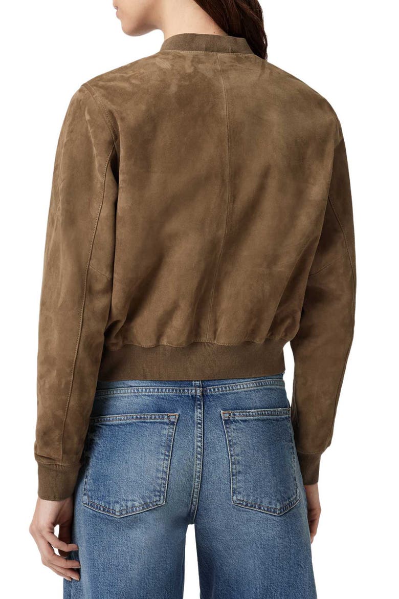 Orten Suede Bomber Jacket, Alternate, color, WALNUT BROWN