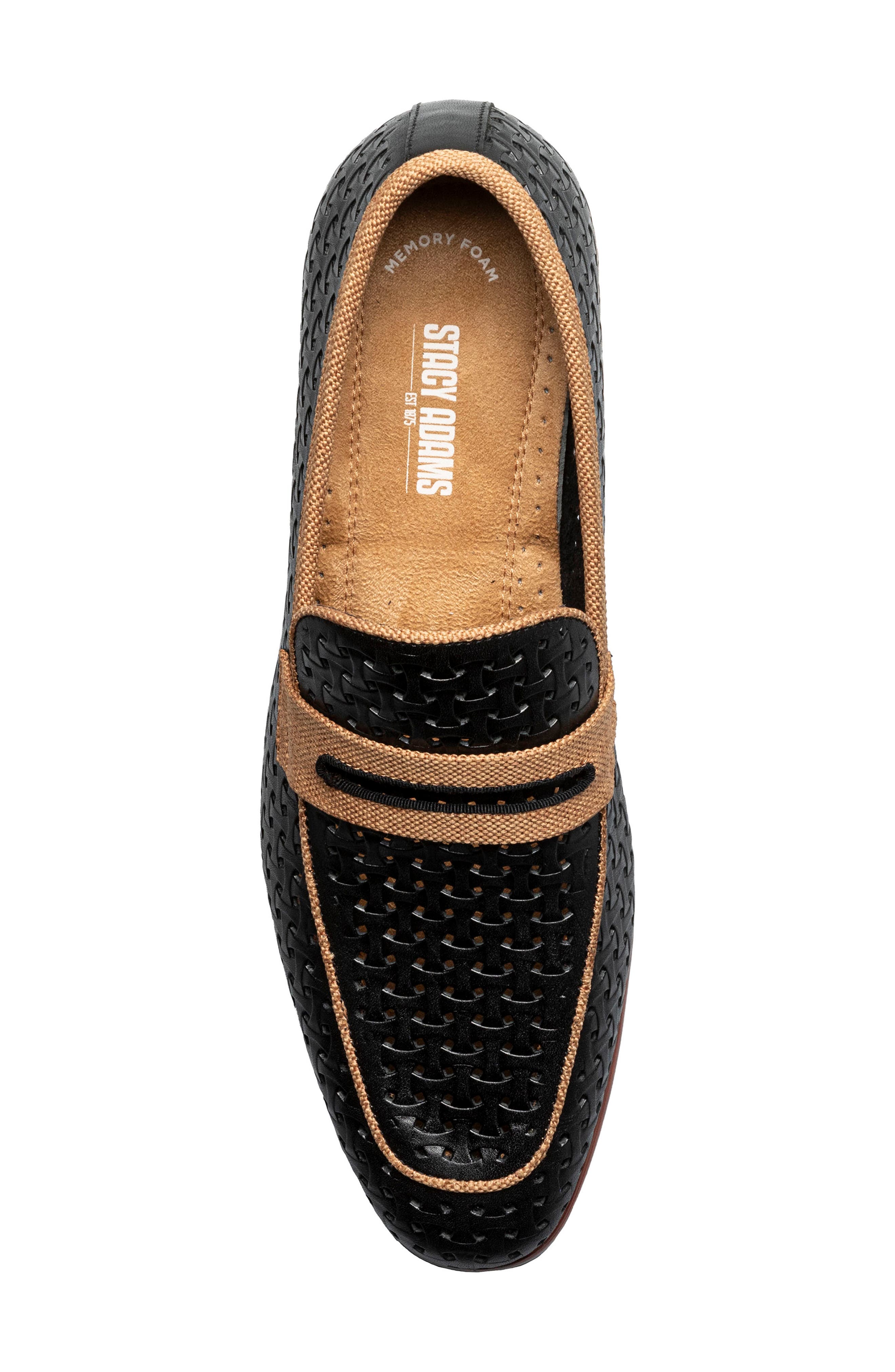 Stacy Adams Winstead Saddle Penny Loafer, Alternate, color, Black