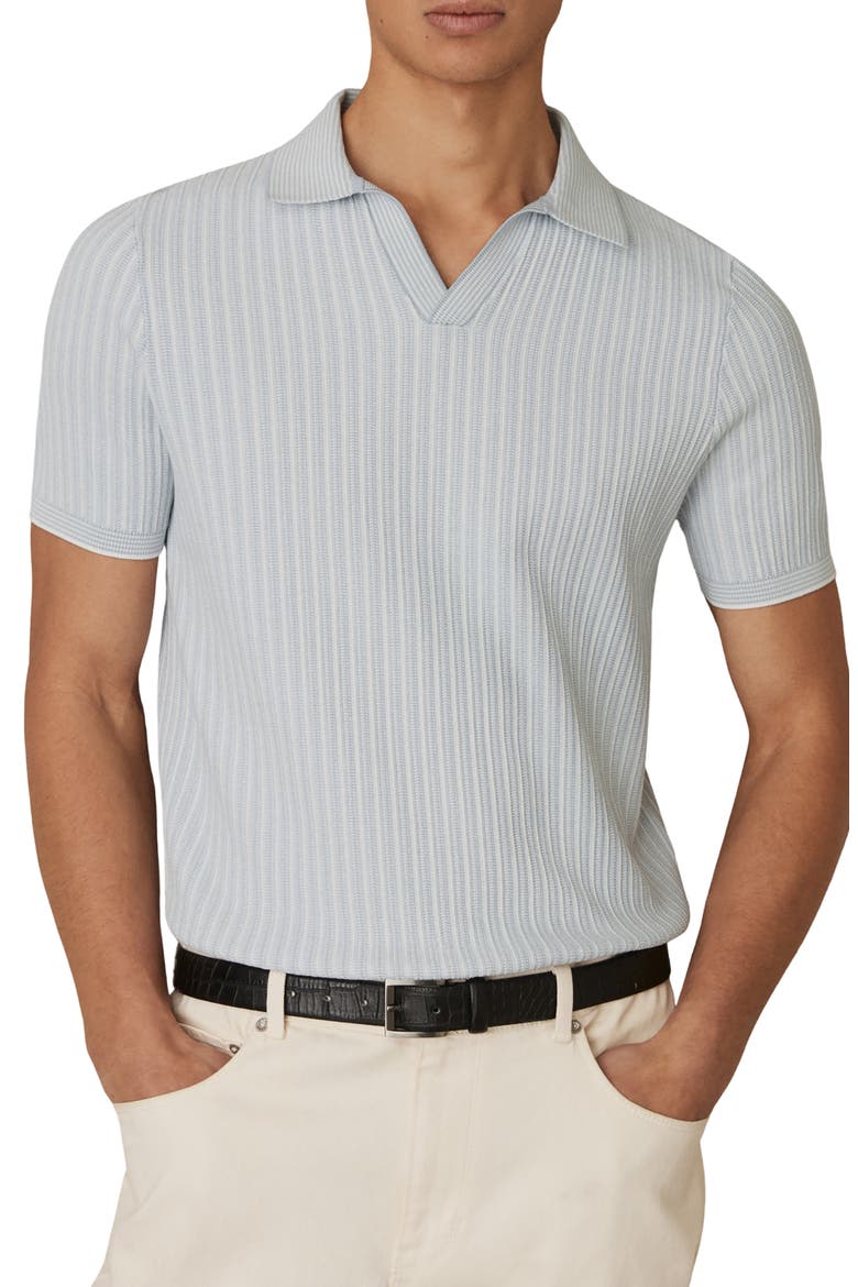 Lancaster Polo Sweater, Main, color, SOFT BLUE/ WHITE