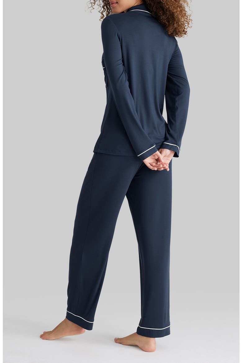 Piped Pajamas, Alternate, color, BLUE