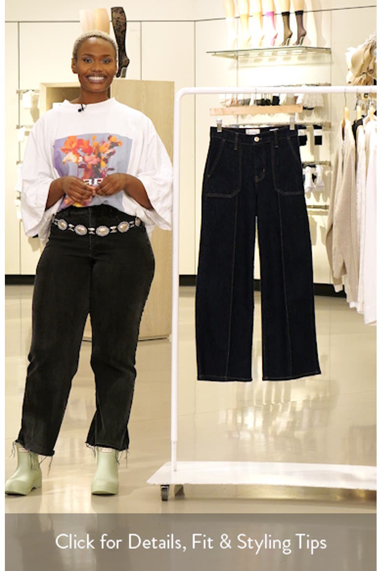 Le Pixie Slim Palazzo Pintuck Petite Wide Leg Jeans video