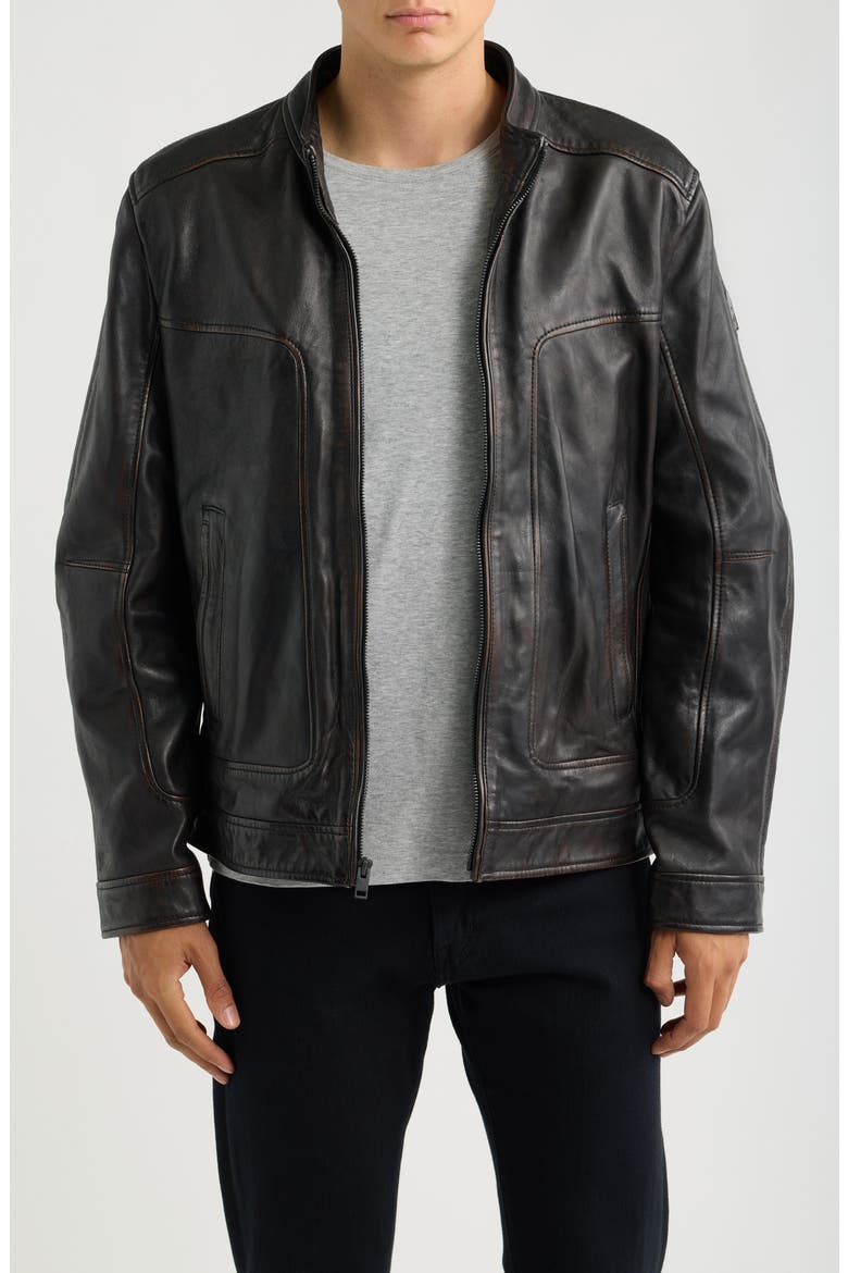 Chonky UF Leather Jacket, Alternate, color, VINTAGE BLACK