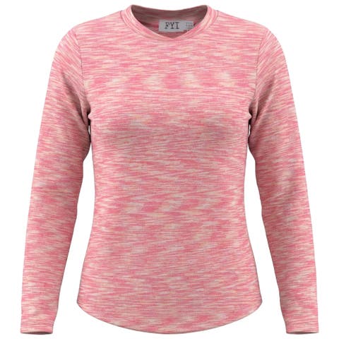 Multi Rib Curved Hem Long Sleeve Top