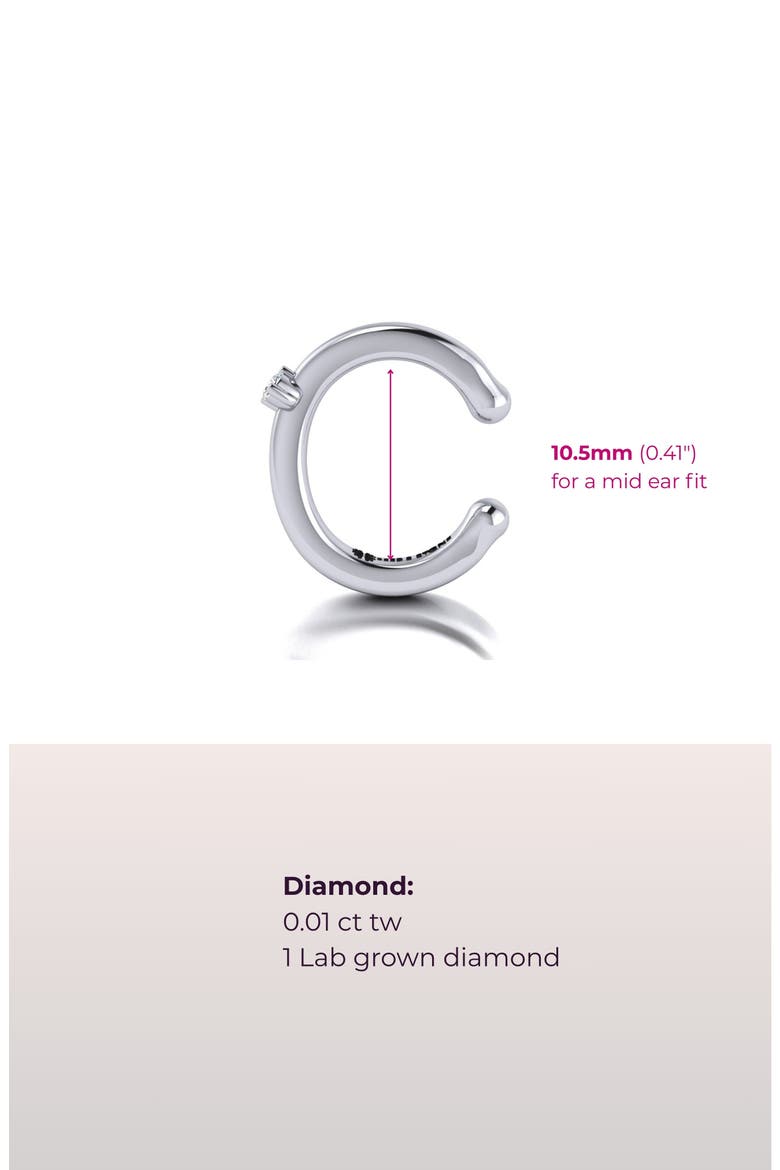 Solo Sparkle Ear Cuff, Alternate, color, Silver