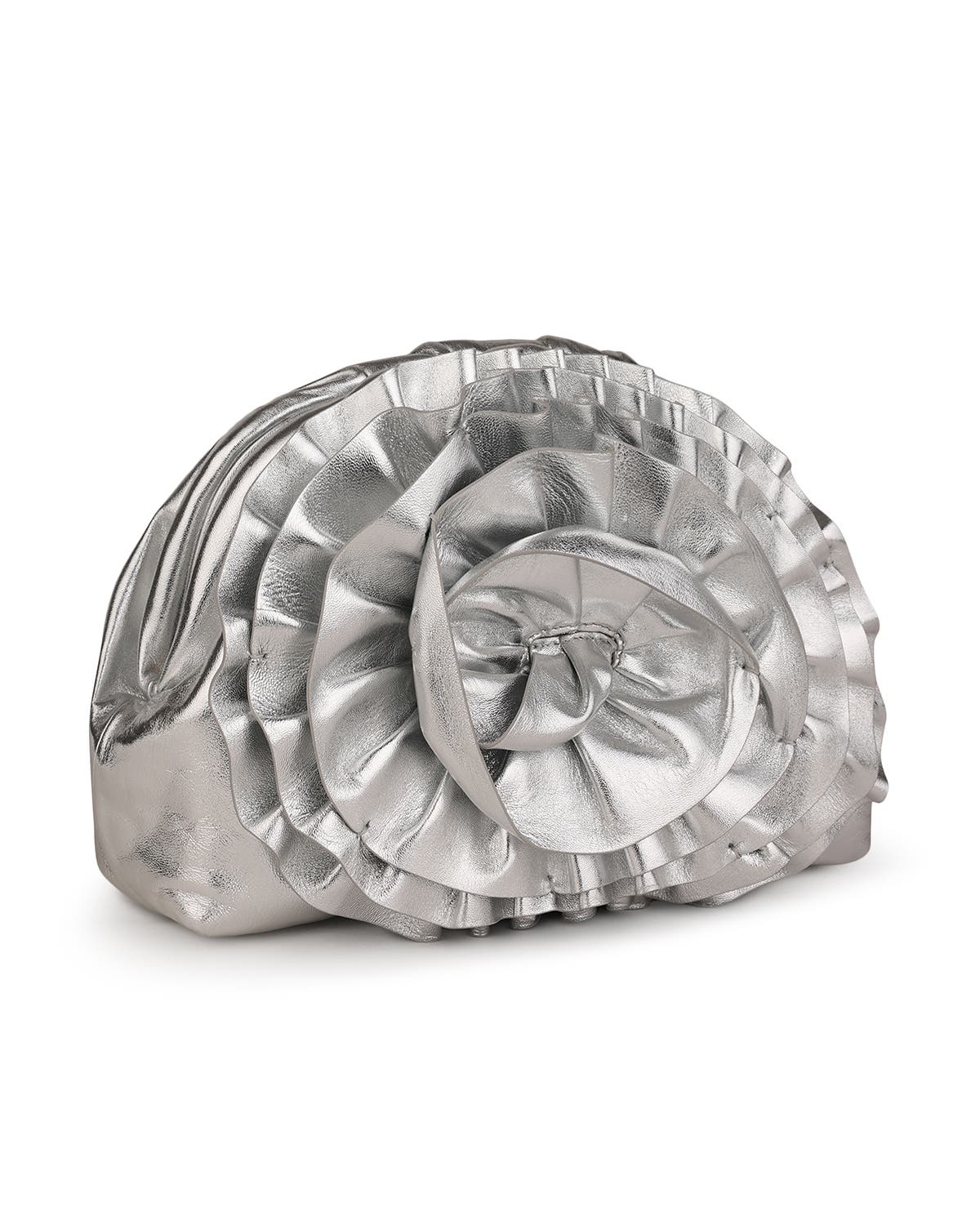 Rafe New York Aya Frame Clutch, Alternate, color, Silver