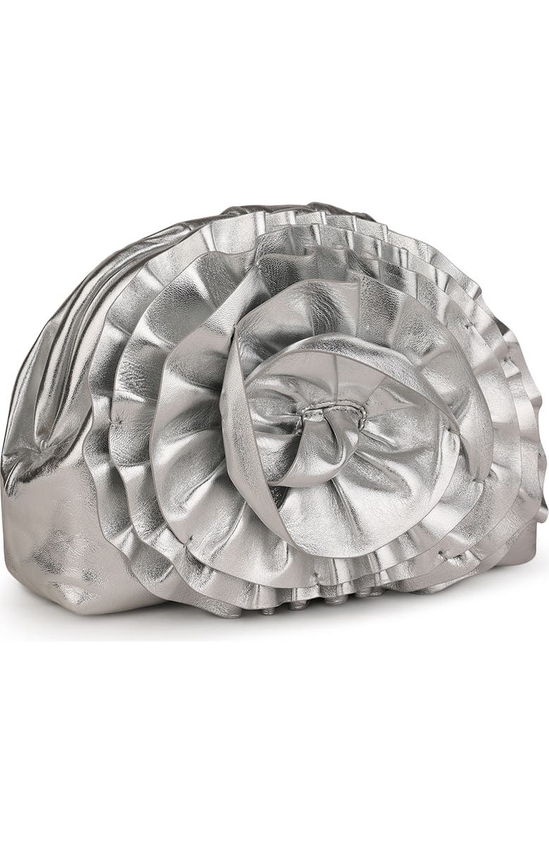 Rafe New York Aya Frame Clutch, Alternate, color, Silver