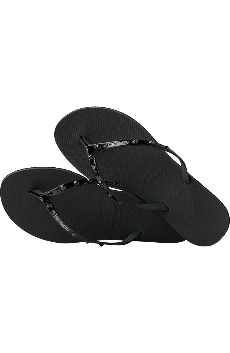 Havaianas You Spikes Flip Flop, Alternate, color, Black