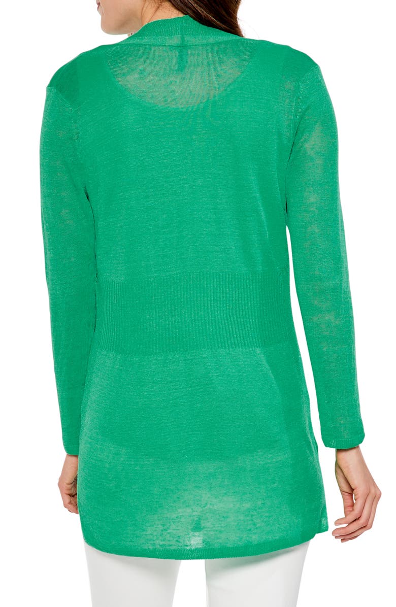 NIC+ZOE Long Linen Blend Cardigan, Alternate, color, 