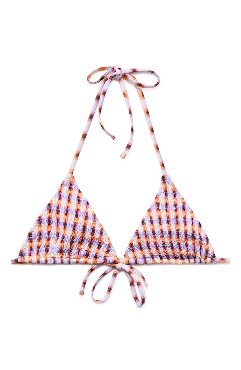 MANGO Print Triangle Bikini Top, Main, color, 