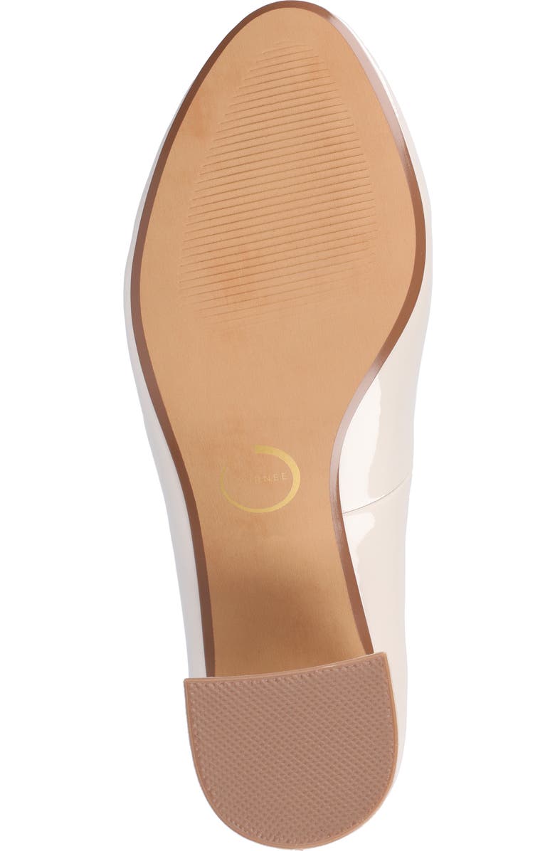 Journee Collection Seraphina Pump, Alternate, color, Patent/ Bone