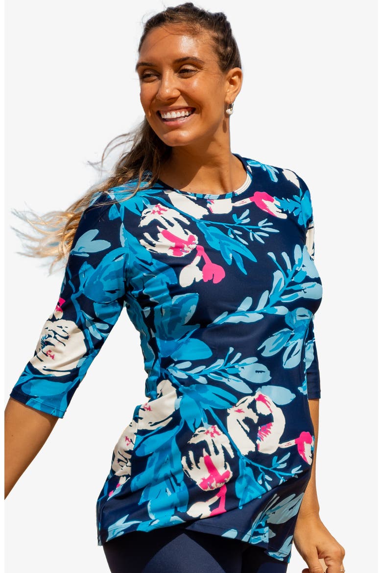 Gia Swim Tunic, Alternate, color, Midnight Bloom