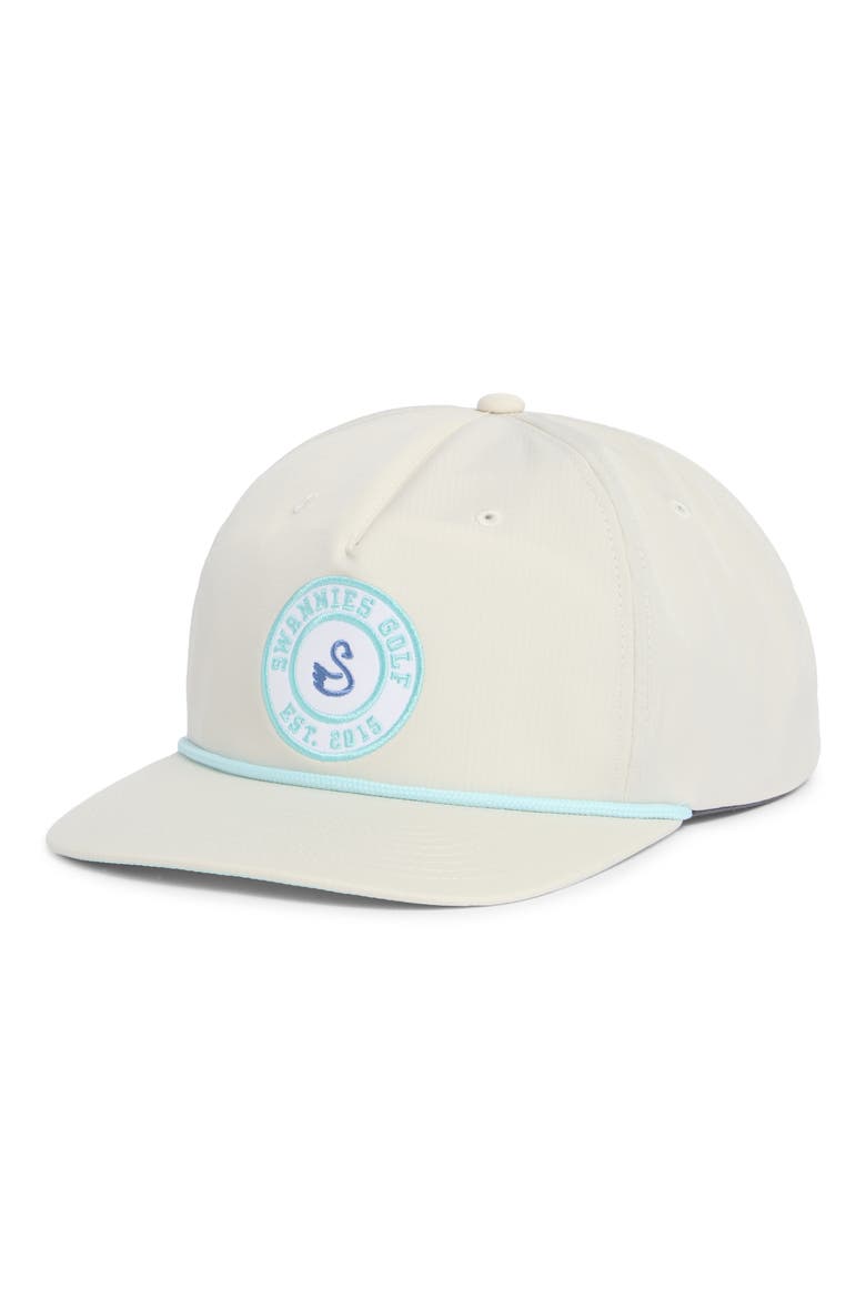 Keaton Rope Style Water Repellent Trucker Hat, Main, color, PEARL