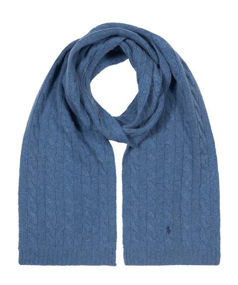 Cashmere Blend Cable Scarf