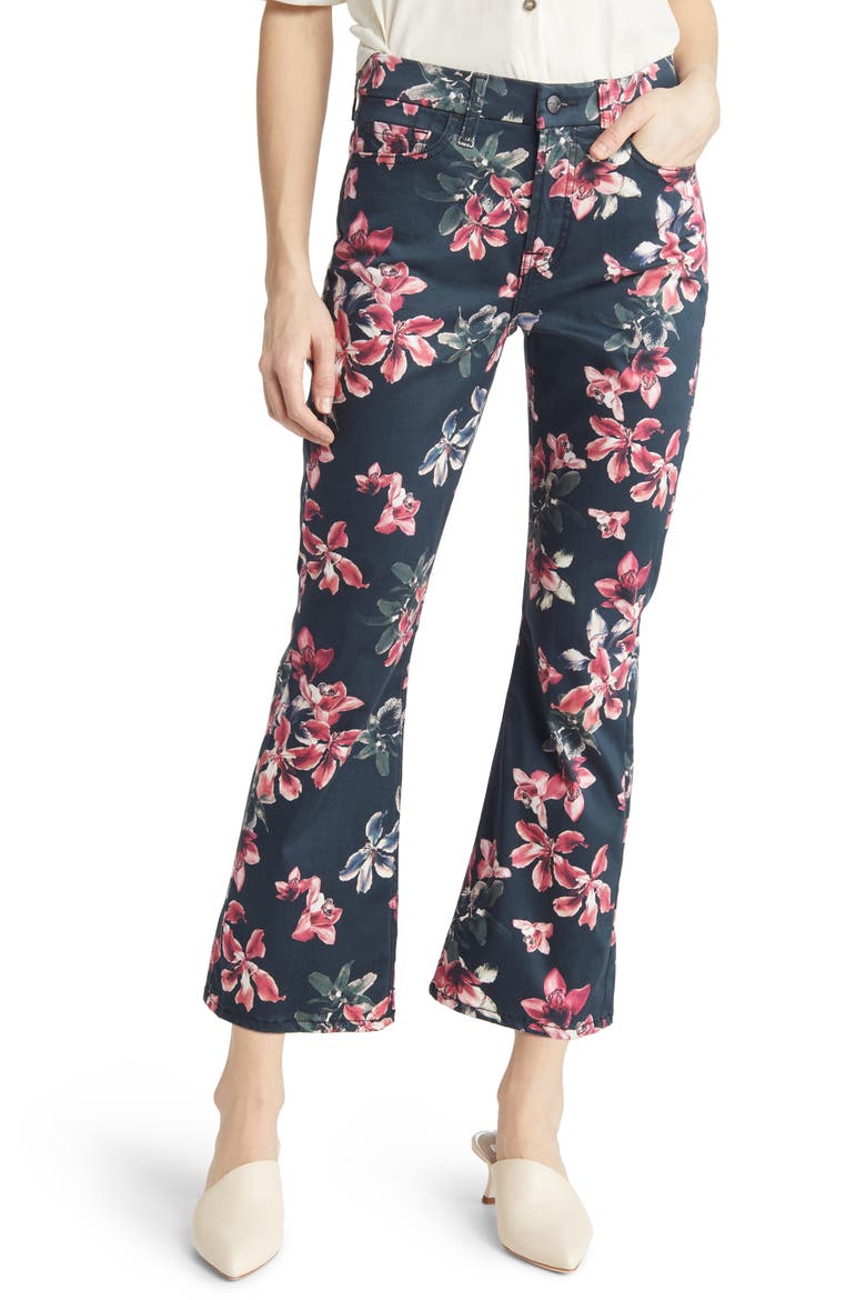 Floral Kick Crop Jeans, Main, color, WINTER IRIS