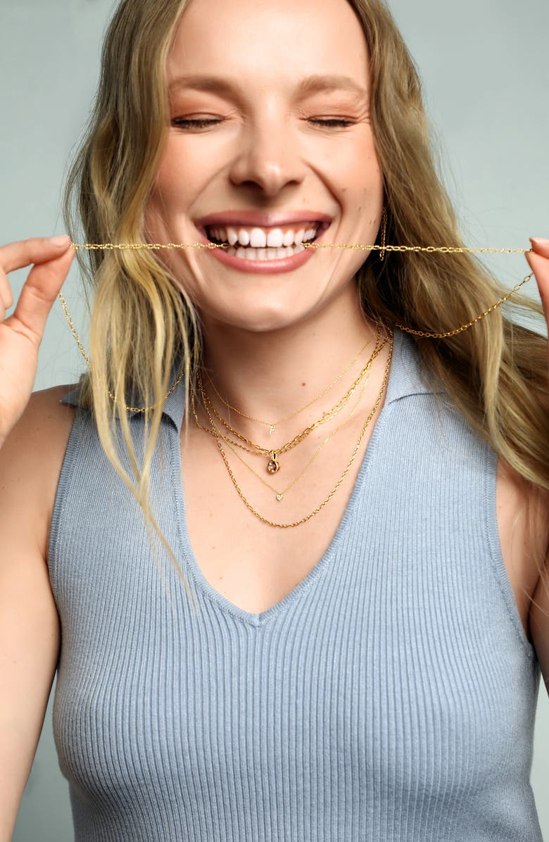 Bony Levy 14K Gold Mini Chain Link Necklace, Alternate, color, Yellow Gold