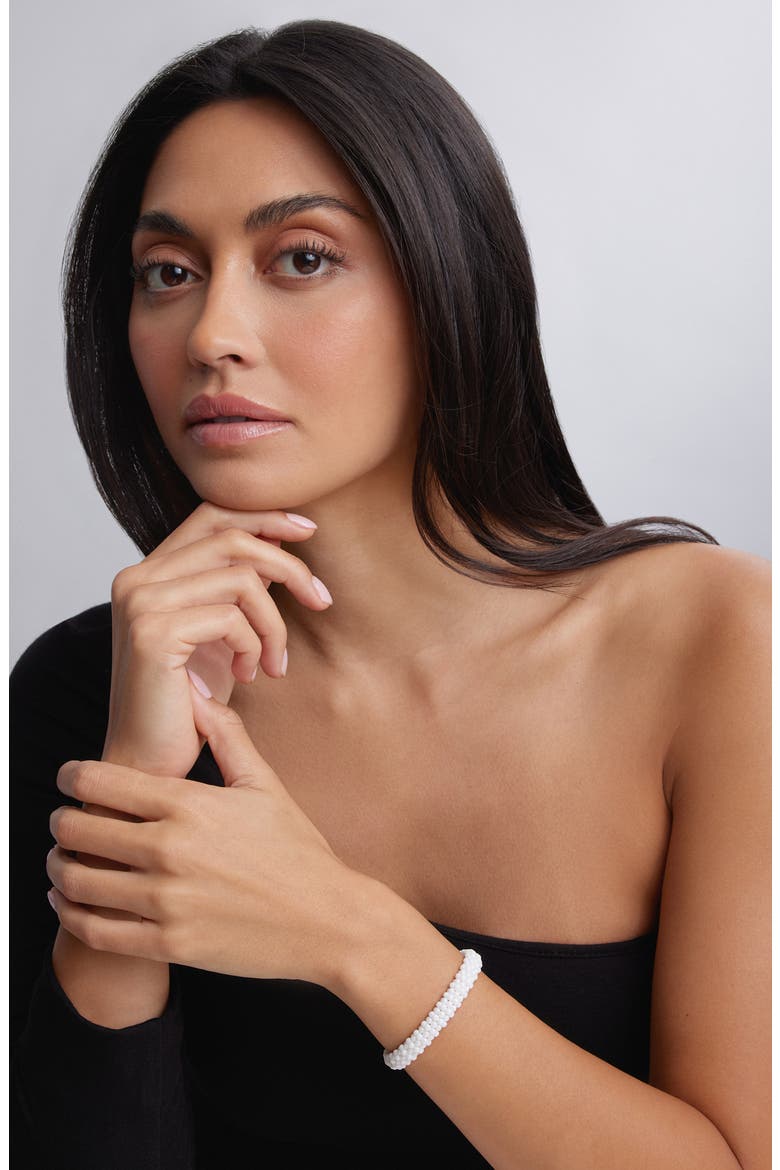 White Caviar Rope Bracelet, Alternate, color, WHITE CAVIAR