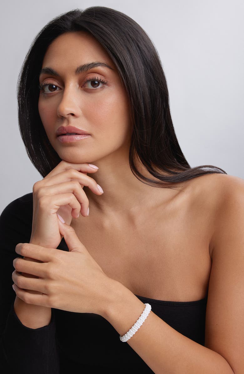 LAGOS White Caviar Rope Bracelet, Alternate, color, White Caviar