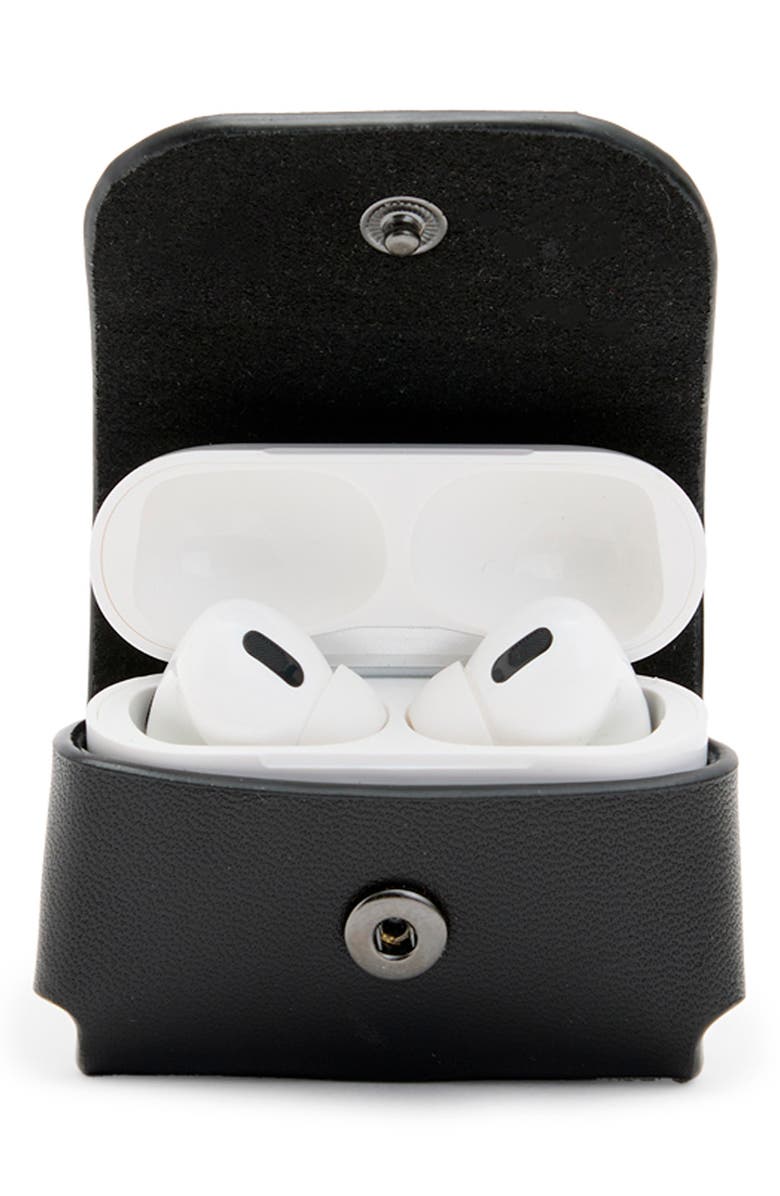 AllSaints Leather AirPods Case, Alternate, color, 