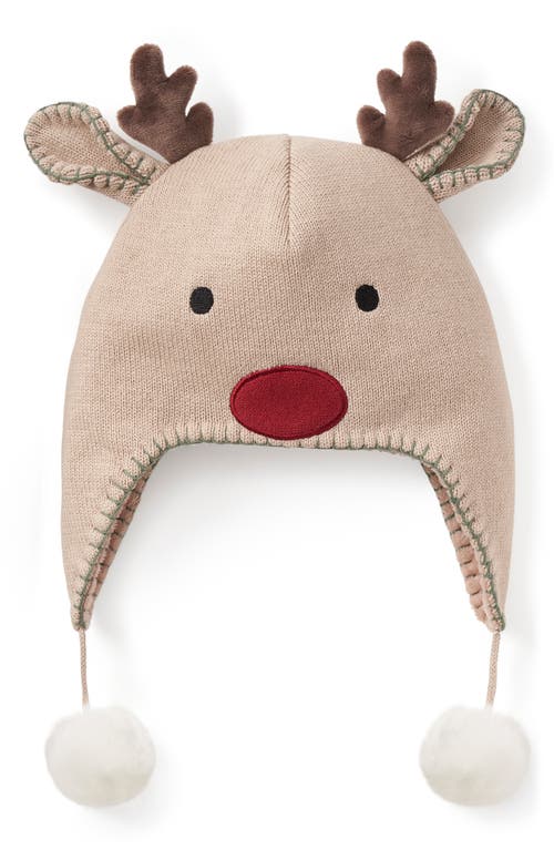 ELEGANT BABY ELEGANT BABY REINDEER FAUX FUR LINED AVIATOR HAT 