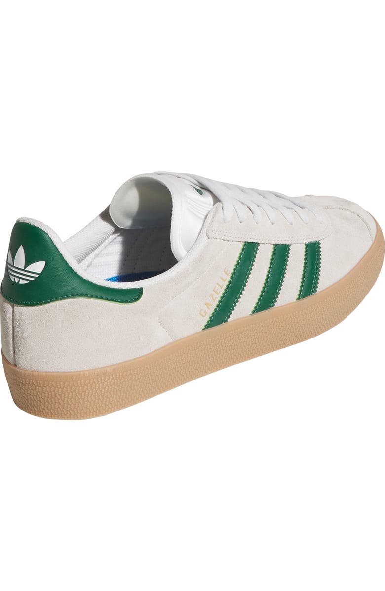adidas Gazelle ADV Skate Shoe, Alternate, color, Crystal White