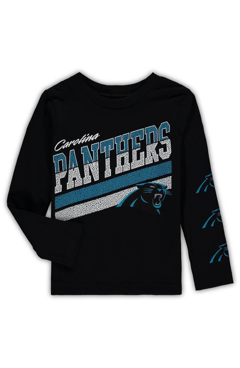 Outerstuff Preschool Black/Blue Carolina Panthers For The Love Of The Game T-Shirt Combo Set, Alternate, color, 
