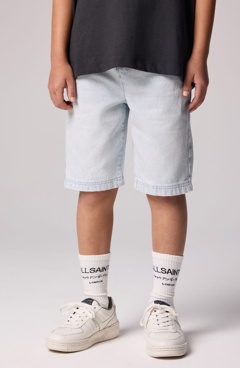 smALLSAINTS by ALLSAINTS Kids' Longline Denim Shorts, Alternate, color, Blue