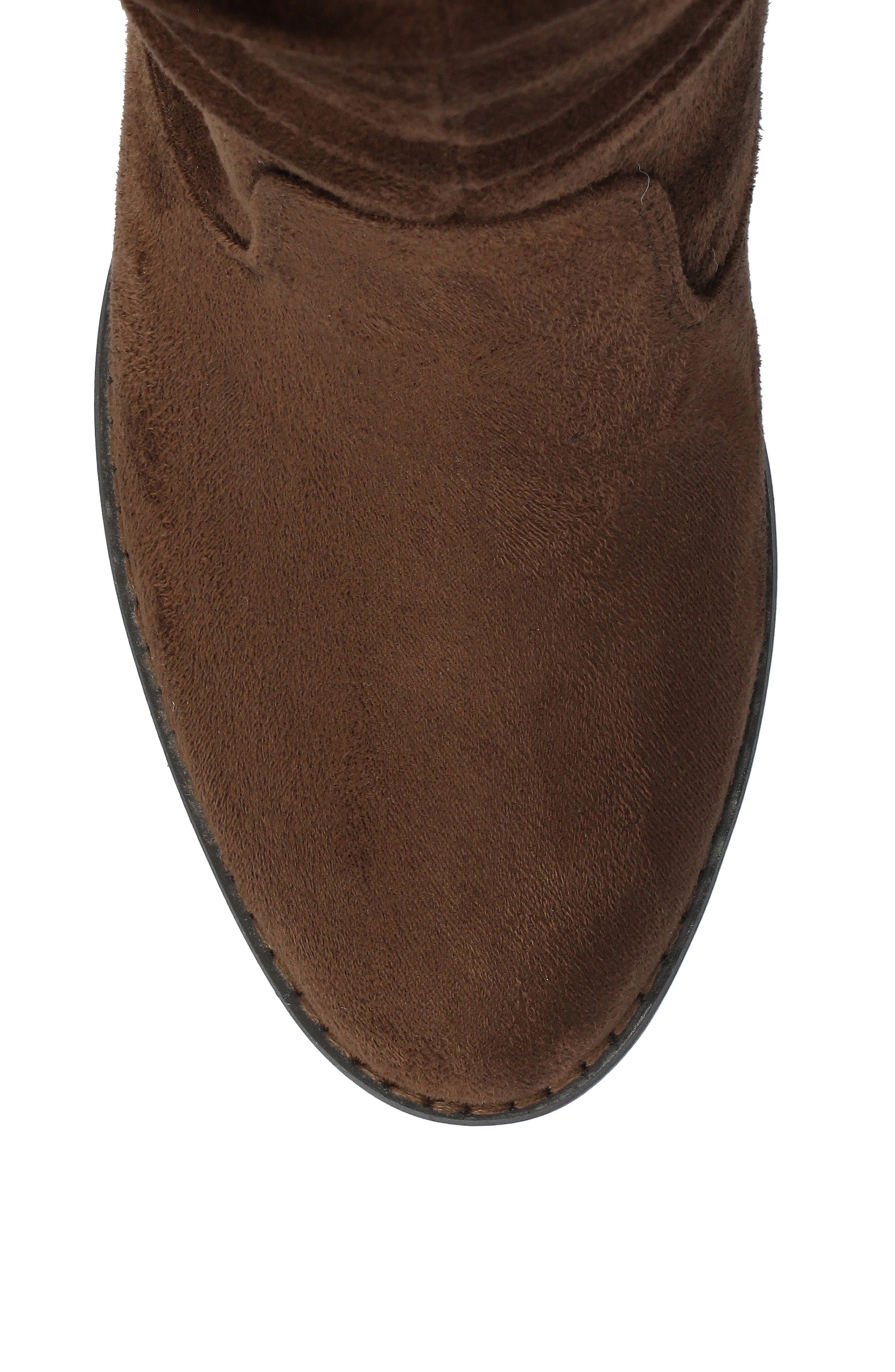 JOURNEE Kaison Ruched Tall Boot - Extra Wide Calf, Alternate, color, CHOCOLATE