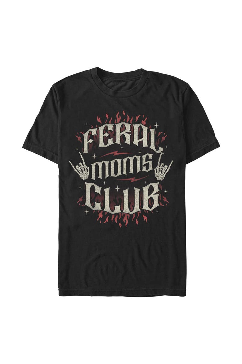 Men's Lost Gods Feral Moms Club Distressed  Graphic T-Shirt, Main, color, Black