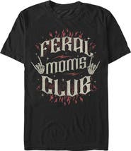 Lost Gods Mens Lost Gods Feral Moms Club Distressed T Shirt