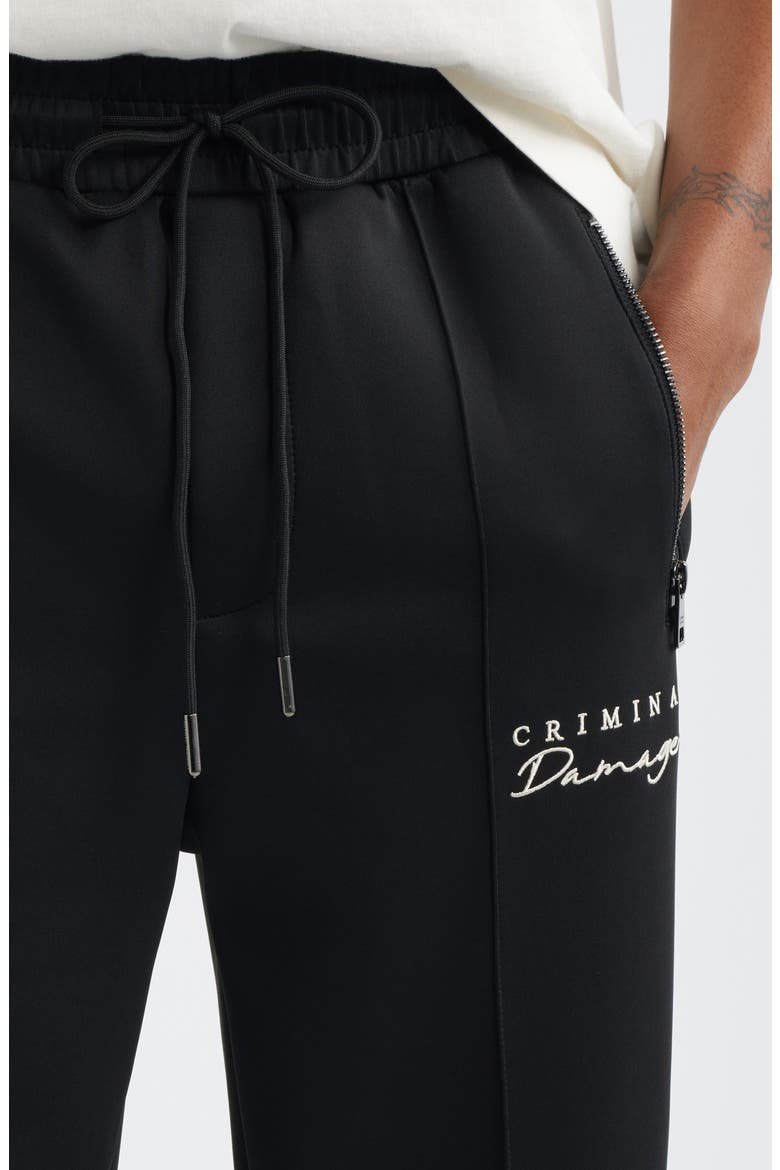 Dragon Embroidered Track Pants, Alternate, color, BLACK/ ECRU
